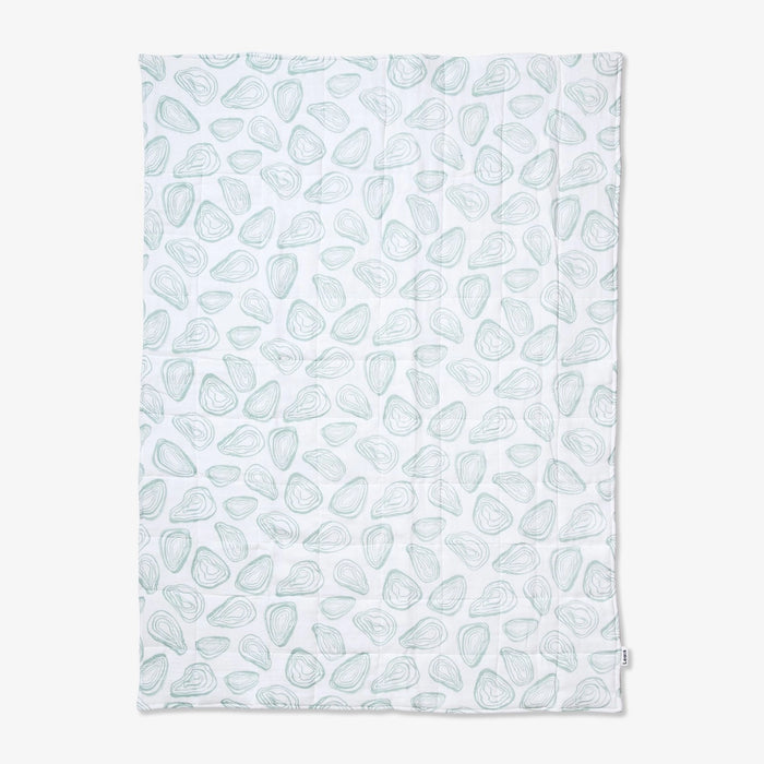 Agave Oyster Quilted Baby Blanket