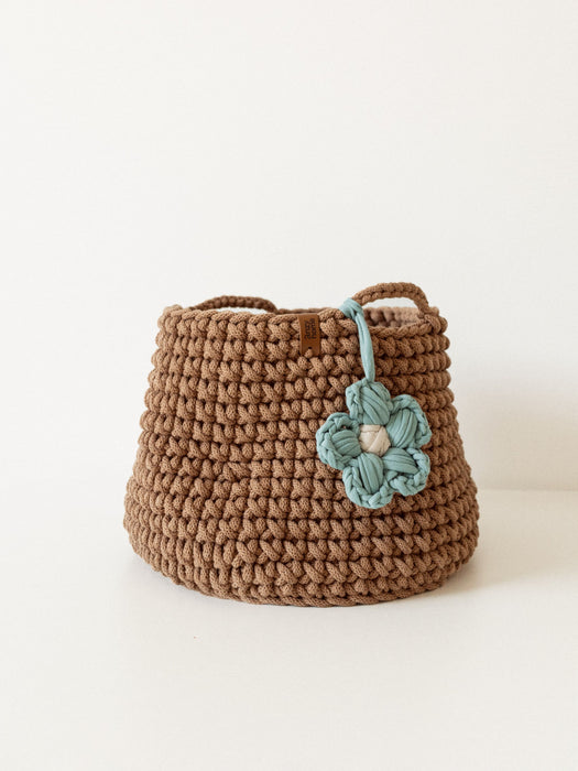 Recycled Cotton Toy Basket w/Handles