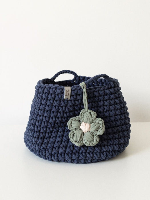 Recycled Cotton Toy Basket w/Handles