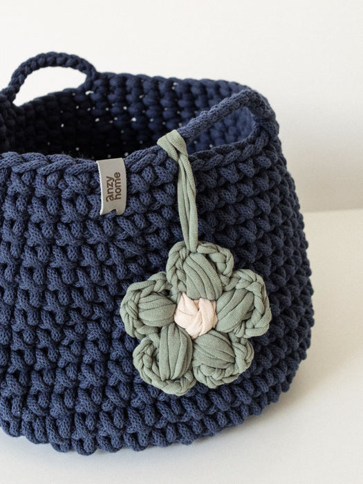 Recycled Cotton Toy Basket w/Handles