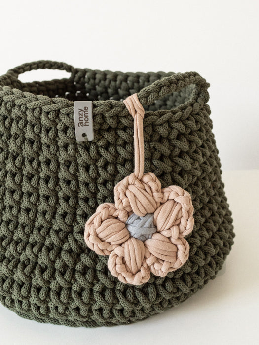 Recycled Cotton Toy Basket w/Handles