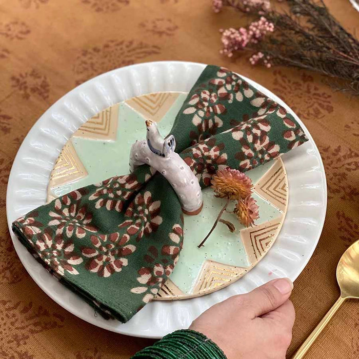 Amar Floral Print Napkins - Set of 4