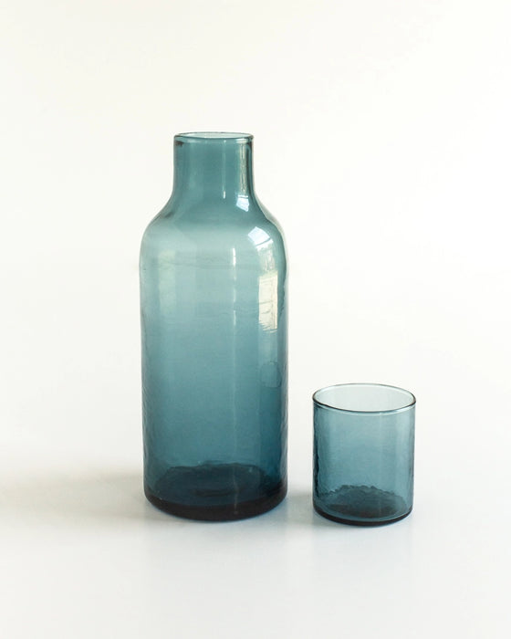 Handblown Hammered Glass Carafe