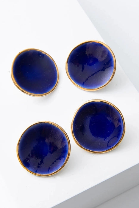 Deep Indigo Halo Earrings
