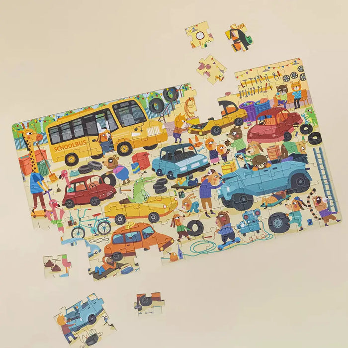 Busy Garage - Carry-On Puzzle - 104 Pieces