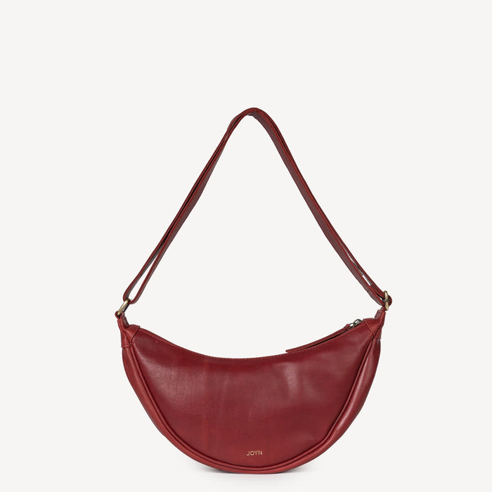 Pebbled Leather Moon Sling Bag