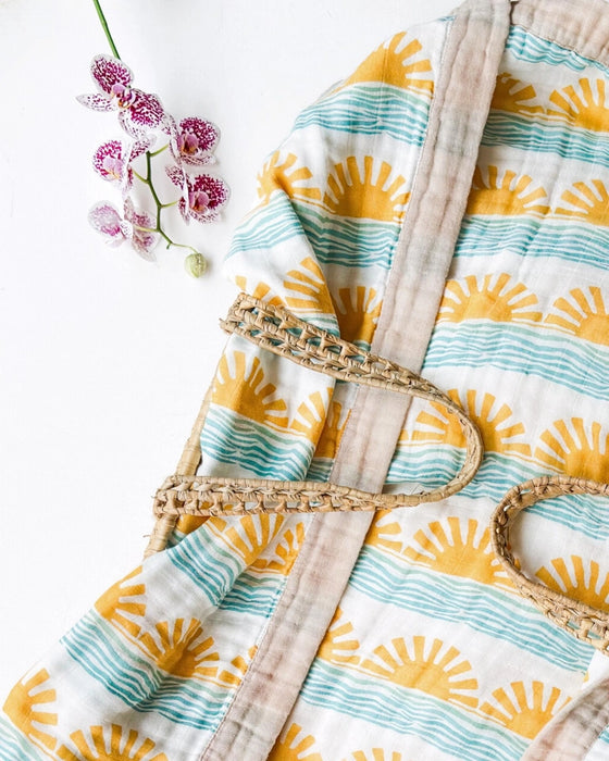 Sun + Wave Organic Baby Blanket