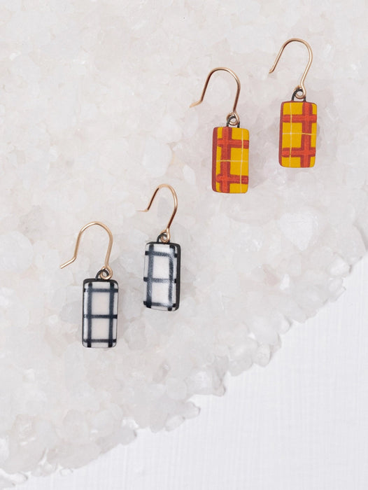 Mini Plaid Earrings