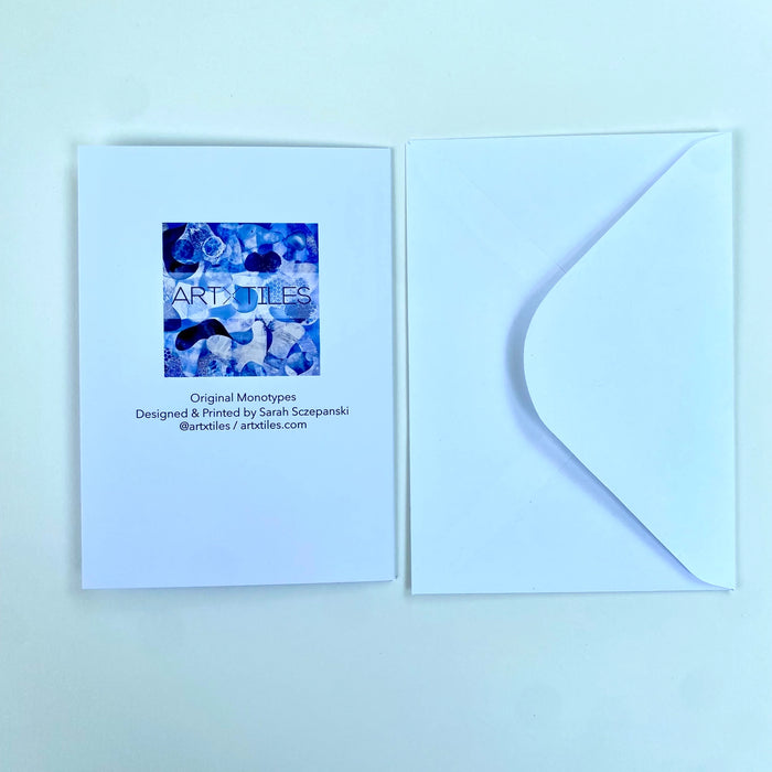 Blue Denim Patchwork Card