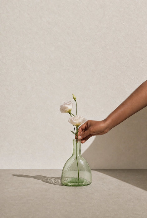Hearth Handblown Hammered Glass Bud Vase
