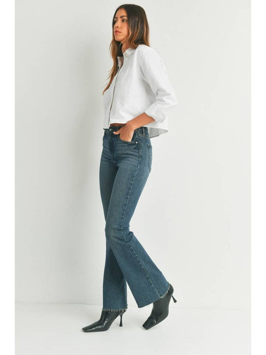 High Rise Scissor Cut Flare Jean