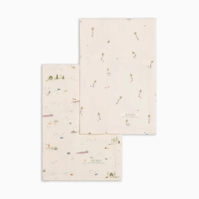 2-Pack Organic Cotton Muslin Burp Cloths