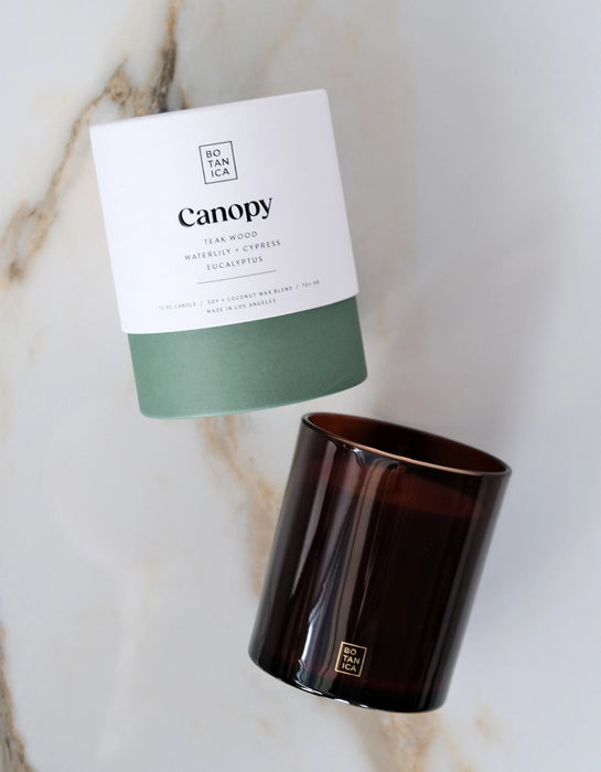 Canopy Candle: Teakwood, Water Lily + Eucalyptus