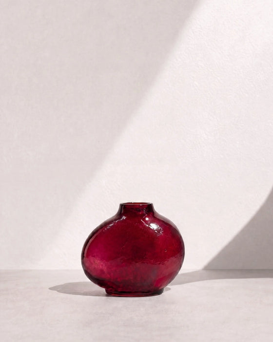 Pebble Handblown Hammered Glass Bud Vase