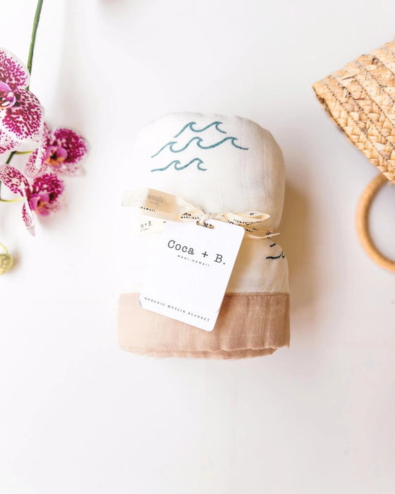 Surfer Wave Organic Baby Blanket