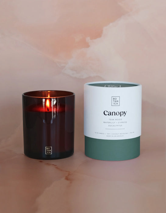 Canopy Candle: Teakwood, Water Lily + Eucalyptus
