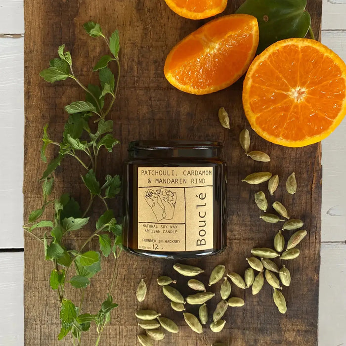 Patchouli, Cardamom & Mandarin Rind Essential Oil Candle