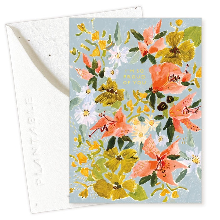 Bouquet in Blue Sprout Mini Card