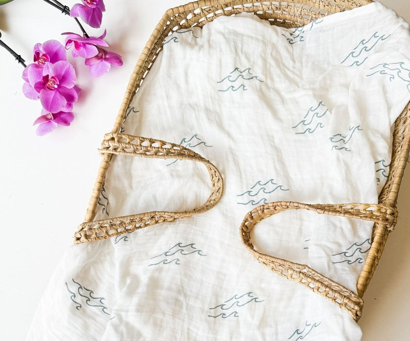 Surfer Wave Organic Bamboo Swaddle