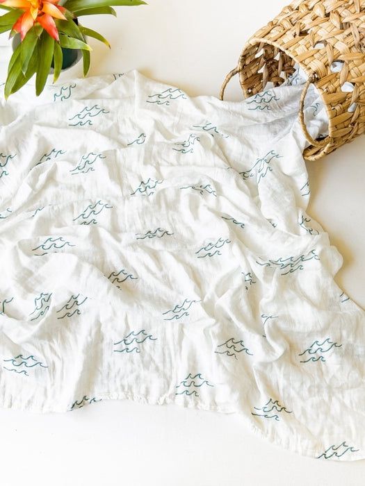 Surfer Wave Organic Bamboo Swaddle