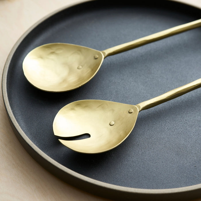 Forge Brass Salad Servers - Set of 2