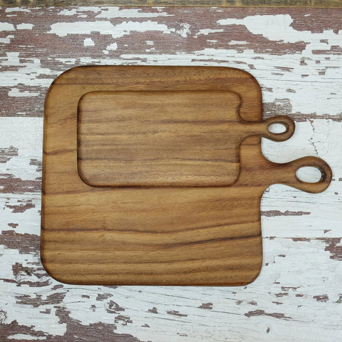 Square Loop Handle Caro Caro Wood Board