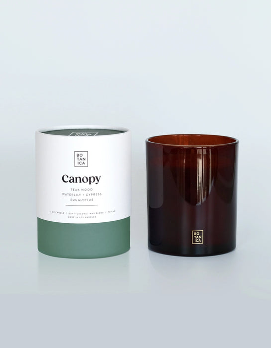Canopy Candle: Teakwood, Water Lily + Eucalyptus