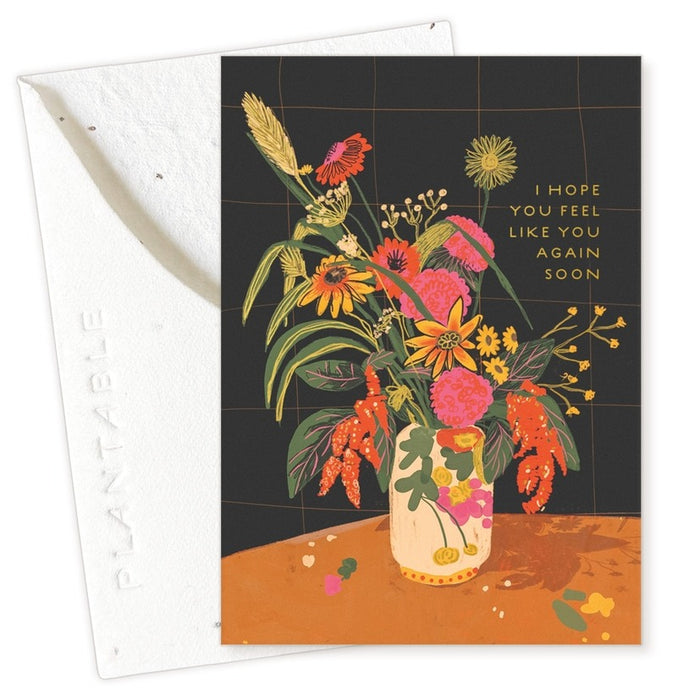Vase Still Life Sprout Mini Get Well Card