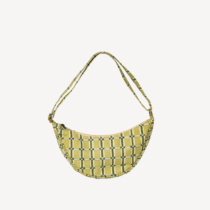 Moss Check Moon Sling Bag