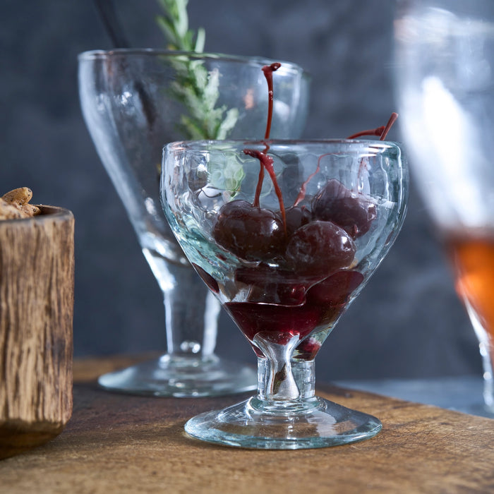 Pebbled Footed Glass