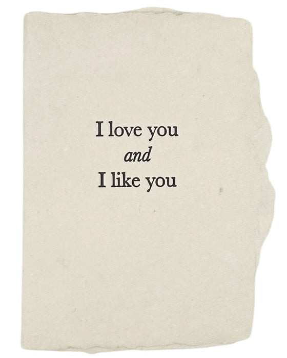 I Love You and I Like You Card