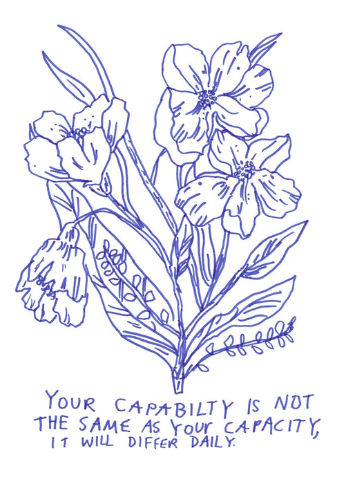 Limited Edition Print - Your Capability Is Not the Same As Your Capacity, It Will Differ Daily