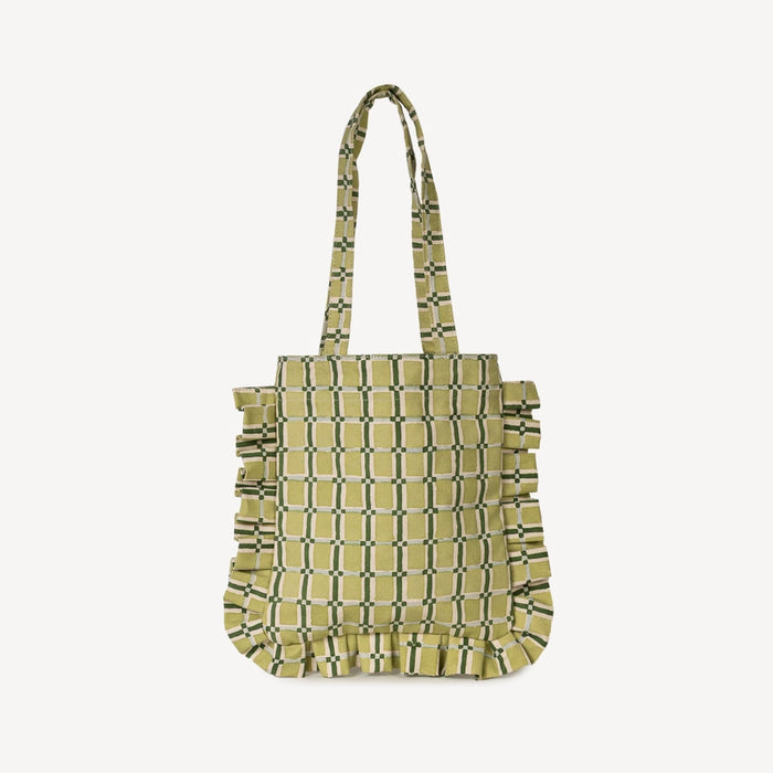 Moss Check Momo Tote