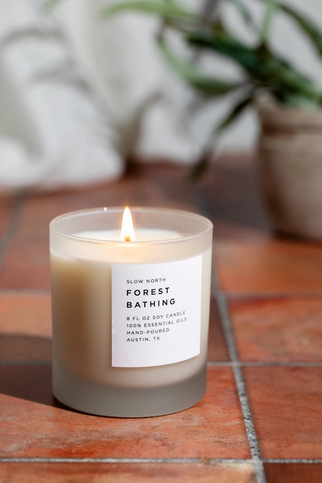 Forest Bathing Frosted Candle