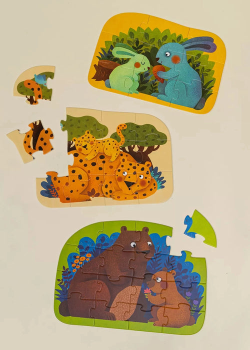 Level Up Puzzles Level 2 - Parent & Baby - 3 Puzzles