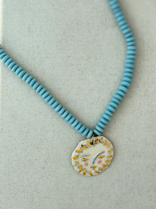 Solara Charm Beaded Necklace