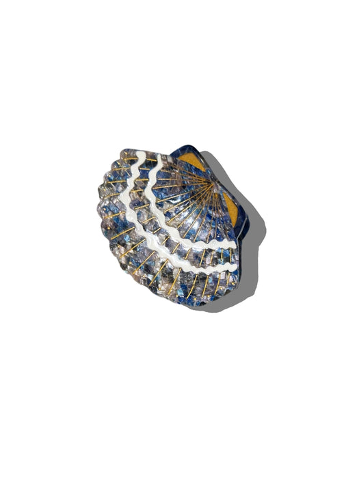 Eco-Friendly Hand-Painted Seashell Claw Hair Clip