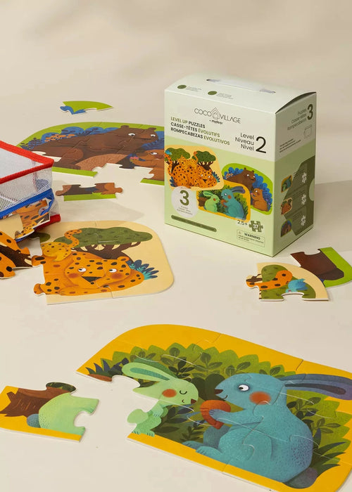 Level Up Puzzles Level 2 - Parent & Baby - 3 Puzzles