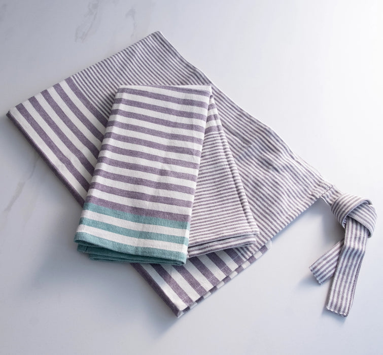 Cotton Stripe Tea Towels - Set of 2