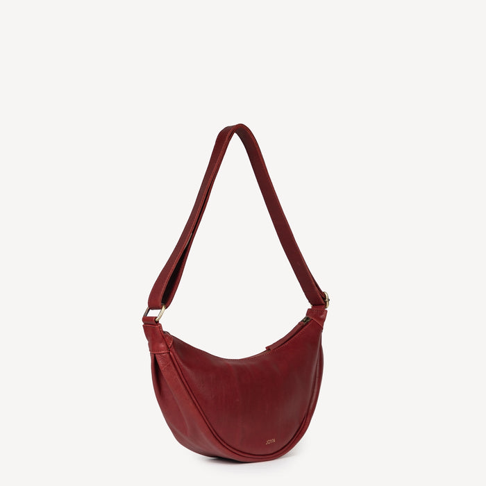 Pebbled Leather Moon Sling Bag
