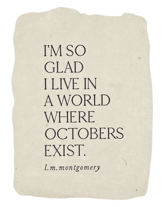 A World Where Octobers Exist Note Card