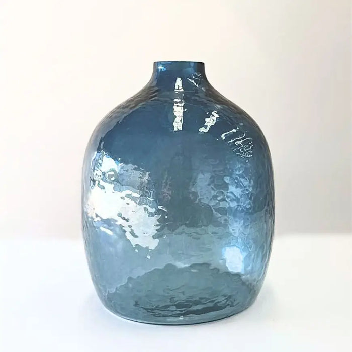 Handblown Hammered Glass Hebron Vase