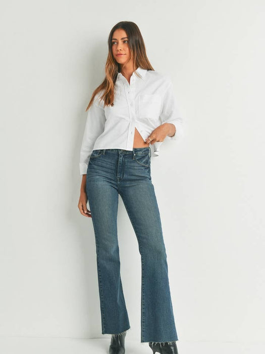 High Rise Scissor Cut Flare Jean