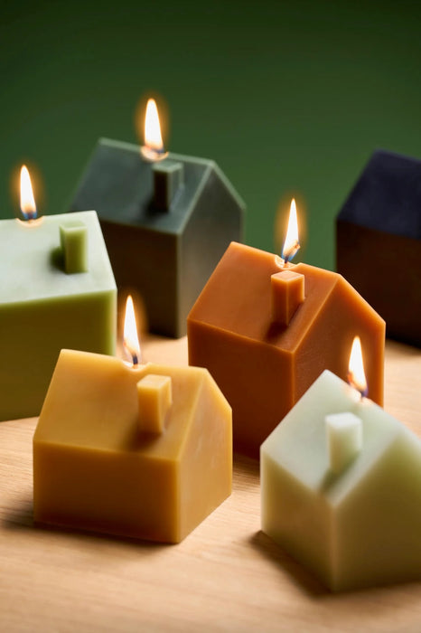 Handmade Beeswax Sculptural House Candle