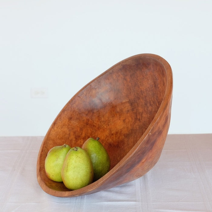 17" Large Round Wood Salad Bowl