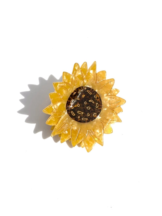 Eco-Friendly Hand-Painted Sunflower Claw Hair Clip
