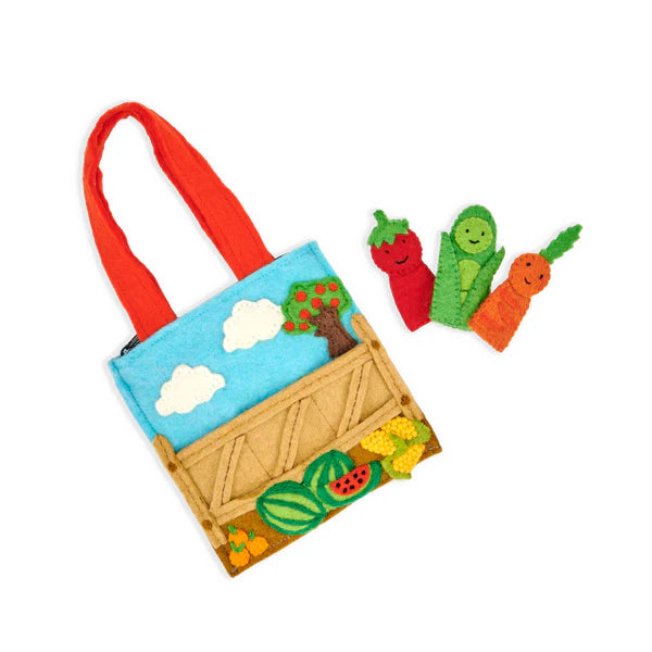 Farmers Market Felt Puppet Bag