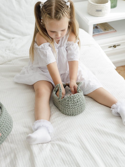 Mini Doll Moses Basket w/Rocking Stand