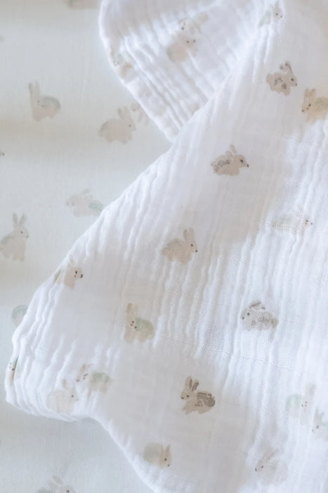 Hoppy Bunny Organic Cotton Swaddle