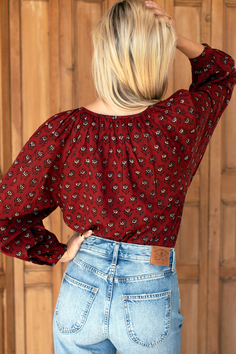 Frances Lantern Flower Blouse